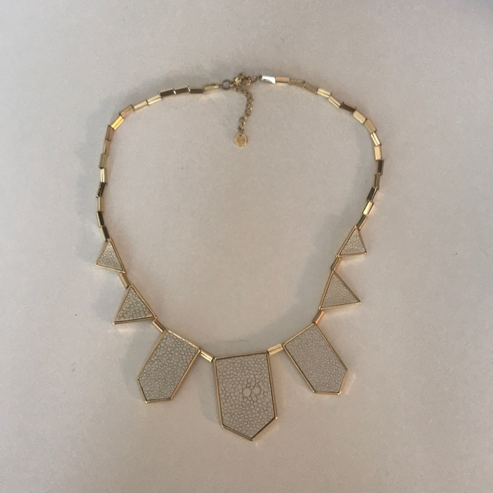 House of Harlow leather geometric necklace